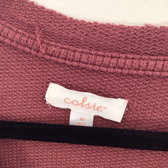NWT colsie top women medium knit rose pink - Picture 4 of 7